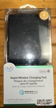 Qmadix Wireless Charging Pad with Qualcomm 2.0 Quick Charge - Black